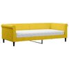 vidaXL Svefns&oacute;fi me&eth; D&yacute;nu Gulur 90x200 cm Flauel