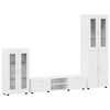 vidaXL Sj&oacute;nvarpssk&aacute;pasett FLORIN 3 pcs H&aacute;gloss hv&iacute;tur Samsettur vi&eth;ur