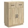 vidaXL Vi&eth;beinteyfla me&eth; sk&uacute;ffu Sonoma eikarlitur 66 x 34,5 x 87 cm