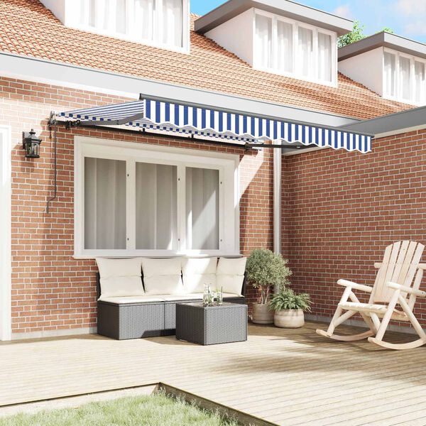 vidaXL H&aelig;gt a&eth; draga saman skyggni Bl&aacute;r 250 x 200 cm d&uacute;kur