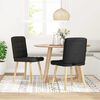 vidaXL Borðstofustólar 2 stk. Svart Áklæði