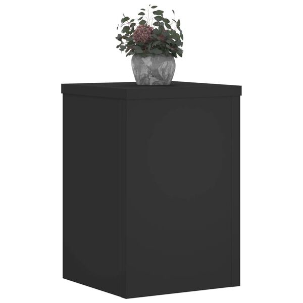 vidaXL Plöntustandar 2 stk Svört 25x25x35 cm Samsettur Viður