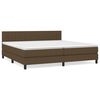 vidaXL H&oacute;lfa&eth; Springr&uacute;m me&eth; D&yacute;nu D&ouml;kkbr&uacute;nt 200x200 cm Efni