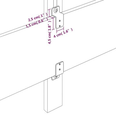 vidaXL Höfðagaflar 4 stk. 72x5x78/88 cm Dökkgrátt Efni