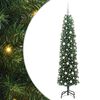 vidaXL Gervi j&oacute;latr&eacute; me&eth; 300 LED Gr&aelig;nn 180 cm PVC, st&aacute;l og plast