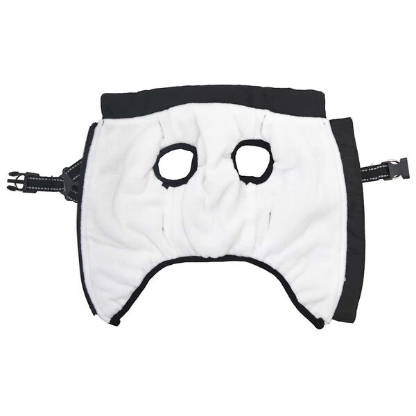 vidaXL hundak&aacute;pa me&eth; belti Vatnsheldur endurskins svartur L32