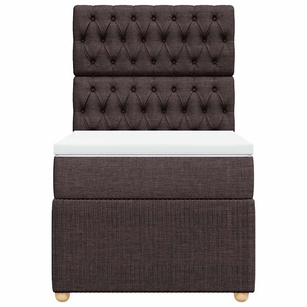 vidaXL H&oacute;lfa&eth; Springr&uacute;m me&eth; D&yacute;nu D&ouml;kkbr&uacute;nt 80x200 cm Tauefni