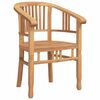 vidaXL St&oacute;ll me&eth; p&uacute;&eth;i 2 pcs Br&uacute;nn 63 x 58 x 89 cm Solid teak vi&eth;ur