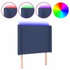 vidaXL LED h&ouml;fu&eth;gafl Bl&aacute;tt 93x16x118/128 cm Efni