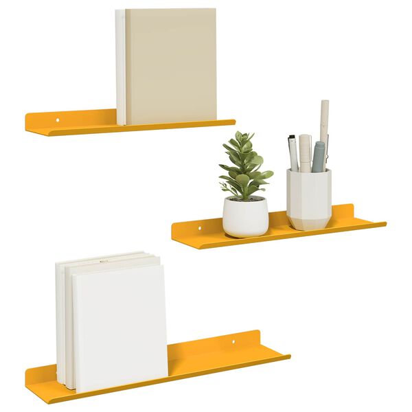 vidaXL Flj&oacute;tandi skrifbor&eth; 3 pcs Gulvara gulan 40 x 9 x 2,5 cm St&aacute;l