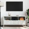 vidaXL Sjónvarpsskápur Hvítur 100,5x39x50,5 cm Kaldvalsað Stál