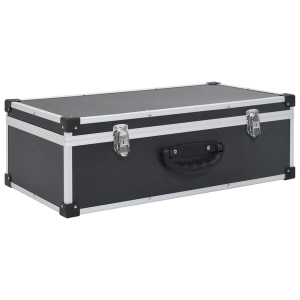 vidaXL Geymslutaska fyrir 80 Geisladiska &Aacute;l ABS Sv&ouml;rt