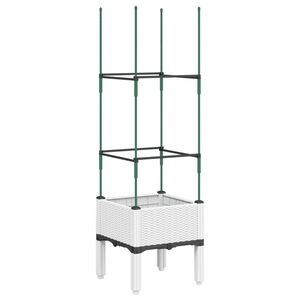 vidaXL Gr&oacute;&eth;urkassi me&eth; Rimlagrind 40x40x142,5 cm Hv&iacute;tt PP