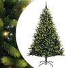 vidaXL Gervi li&eth;a&eth;ur j&oacute;latr&eacute; 300 LED lj&oacute;s Gr&aelig;nn 240 cm PVC og PE