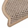 vidaXL Stigamottur Sj&aacute;lfl&iacute;mandi Sisal-Look 30 stk 56x17x3cm Lj&oacute;s Beige
