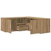 vidaXL Hornsk&aacute;pur Artisian Eik 200x40x45 cm Samsettur Vi&eth;ur