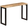 vidaXL Veggbor&eth; 120x35x76 cm Gegnheill Mang&oacute;vi&eth;ur og St&aacute;l