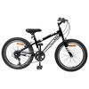 vidaXL Fjallahj&oacute;l 24 Tommur 6-Speed fyrir 8-12 &aacute;ra Svartur