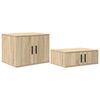 vidaXL Geymslusk&aacute;pur 2 pcs Sonoma Eik 127 x 41 x 40 cm Samsettur vi&eth;ur
