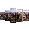 Prenta&eth;ar Strigamyndir Sett Loftmynd New York H&aacute;h&yacute;si 200 x 100 cm