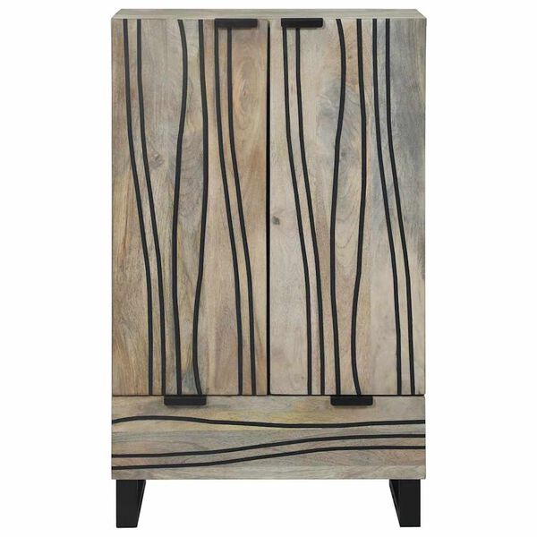 vidaXL Mi&eth;jageymsluk&aacute;p og hillur Hv&iacute;tt og svart 60 x 33 x 100 cm