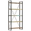 vidaXL B&oacute;kask&aacute;pur me&eth; 5 Hillum 90x30x180 cm Gegnheill Endurunninn Vi&eth;ur