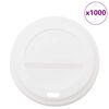 vidaXL Papp&iacute;rs kaffibollalok &Oslash;90 mm 12oz og 16oz 1000 stk Hv&iacute;tt plast