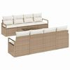 vidaXL Gar&eth;s&oacute;fa sett me&eth; p&uacute;&eth;i 9 pcs Beige og krem p&oacute;l&yacute;rattan