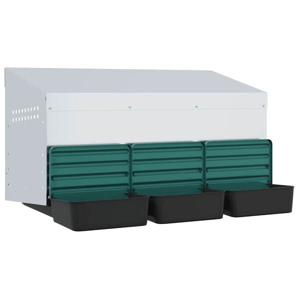 vidaXL hrei&eth;urkassi fyrir kj&uacute;klinga, 3 h&oacute;lf, vegghengdur, galvanisera&eth;ur st&aacute;l