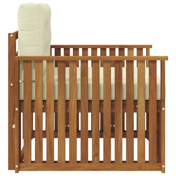 vidaXL &Uacute;ti s&oacute;fasett Solid Akas&iacute;uskei&eth; og P&oacute;lyester N&aacute;tt&uacute;rulegur