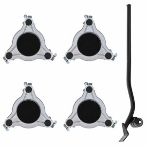 vidaXL h&uacute;sgagnar&uacute;llur 4 stk me&eth; lyftara 19x17,5x6 cm st&aacute;l 1000 kg