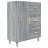 vidaXL Skenkur Gr&aacute;r Sonoma Eik 69,5x34x90 cm Samsettur Vi&eth;ur