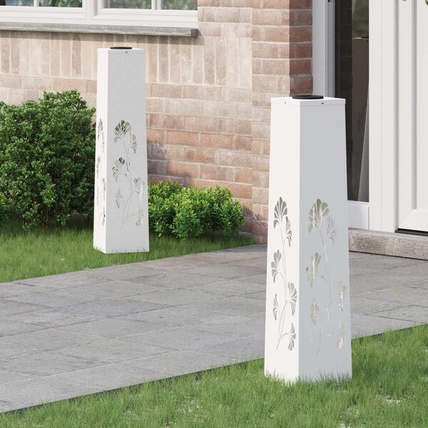 vidaXL S&oacute;lar LED st&iacute;gslj&oacute;s 2 pcs Hv&iacute;tt Kaldvalsa&eth;ur st&aacute;lar