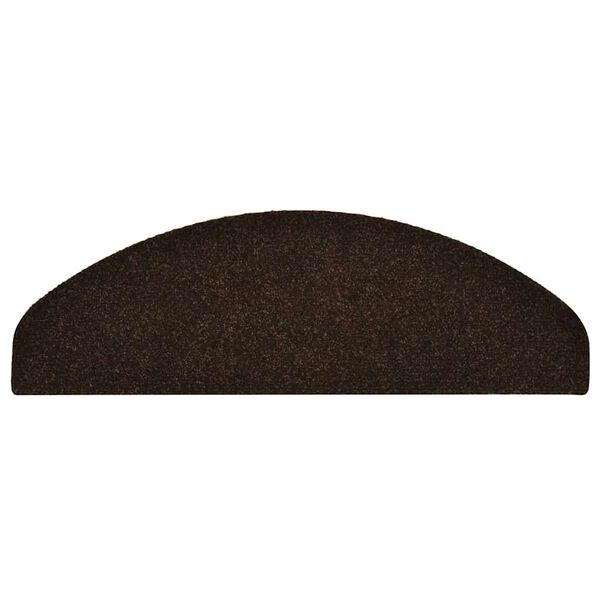 vidaXL Stigamottur sj&aacute;lfl&iacute;mandi 30 stk 65x21x4 cm br&uacute;nar h&aacute;lfhringlaga st&oacute;rar