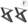 vidaXL s&oacute;fabor&eth;sf&aelig;tur 2 stk. antras&iacute;t 70x(30-31,3) cm st&aacute;l