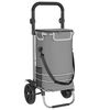 vidaXL Verslunarvagn Grár 36.5 x 46.5 x 100.5 cm Oxford efni