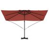 vidaXL Cantilever Roma Parasol Rautt og svart 352 x 251 x 260 cm