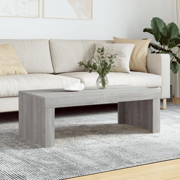 vidaXL Sófaborð Grátt Sonoma 102x50x36 Samsettur Viður