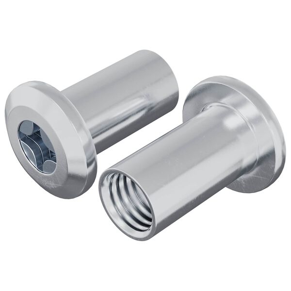vidaXL L&aacute;sahnutur 2 pcs Nikkel M6 x 25 mm St&aacute;l