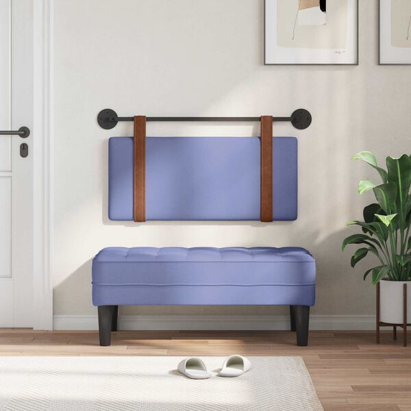 vidaXL Hengisk&aacute;li Vegghengt Einlita Jeansbl&aacute;r 90 x 55 x 5 cm Forn PU