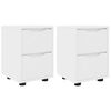 vidaXL N&aelig;turbor&eth; 2 pcs Hv&iacute;tt 30,5 x 30 x 43 cm Samsettur vi&eth;ur