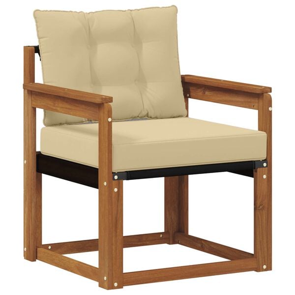 vidaXL &Uacute;tis&oacute;fi Fast Acacia tr&eacute; og Textilene N&aacute;tt&uacute;rulegur