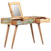 vidaXL Snyrtibor&eth; me&eth; Spegli 112x45x76 cm Gegnheill Endurn&yacute;ttur Vi&eth;ur