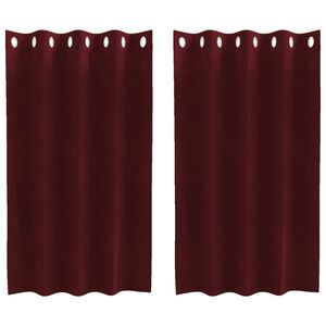 vidaXL Myrkratj&ouml;ld 2 pcs V&iacute;nrau&eth;ur 140 x 140 cm Flauel
