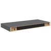 vidaXL Vegghengdar Hillur 4 stk. H&aacute;glans Gr&aacute;ar 50x23,5x3,8 cm MDF