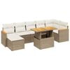 vidaXL 8 Hluta Gar&eth;s&oacute;fasett me&eth; Sessum Drappa&eth; P&oacute;l&yacute;rattan