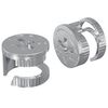 vidaXL Cam l&aacute;s skr&uacute;fur 2 pcs Silfur 15 x 11,5 mm M&aacute;lmur