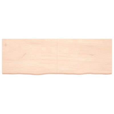 vidaXL Baðherbergisborðplata 180x60x(2-4) cm Ómeðhöndlaður Viður