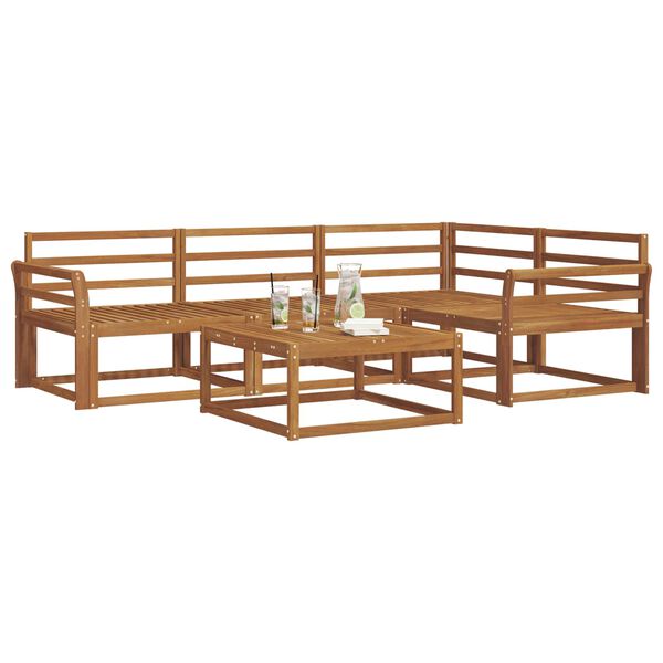 vidaXL &Uacute;ti s&oacute;fasett 5 pcs N&aacute;tt&uacute;rulegur Hrein akas&iacute;utr&eacute;