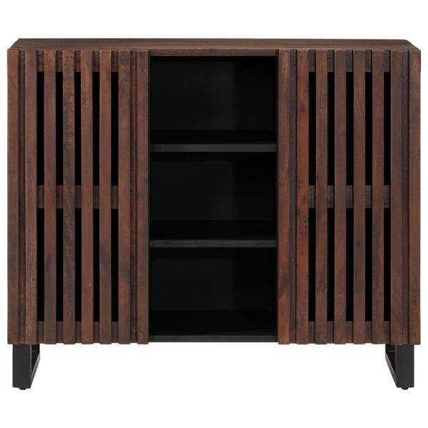 vidaXL Skenkur Brúnn 90x34x75 cm Gegnheill Mangóviður